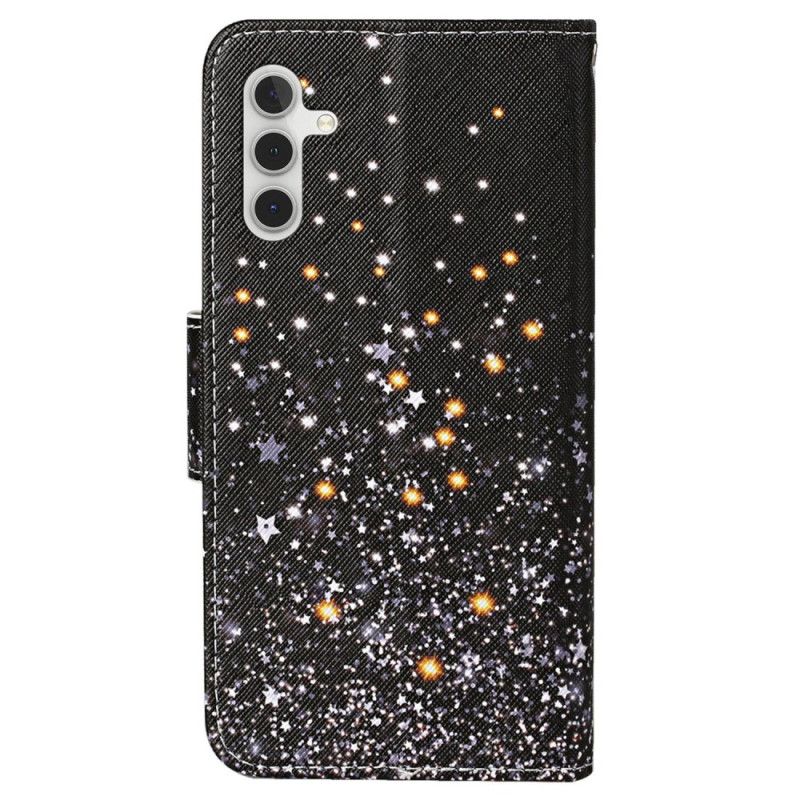 Kožený Kryt Samsung Galaxy A15 5g Hvězdná Sprcha V Lnaière