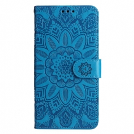 Kožený Kryt Samsung Galaxy A15 5g Mandala Print With Lanyard
