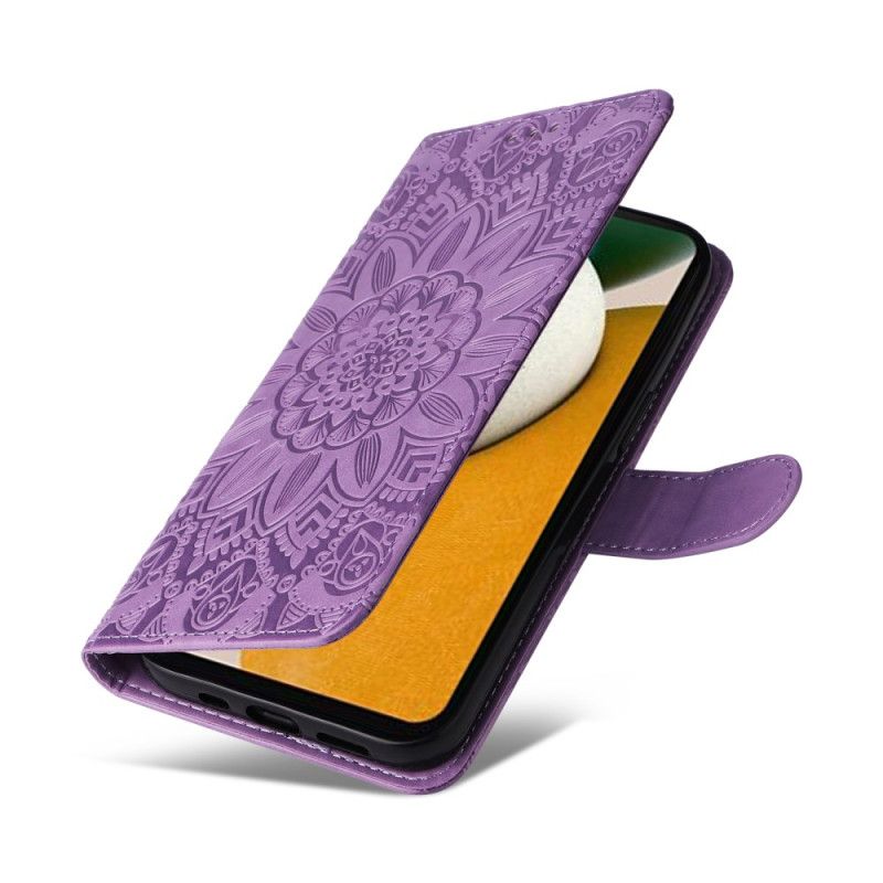 Kožený Kryt Samsung Galaxy A15 5g Mandala Print With Lanyard