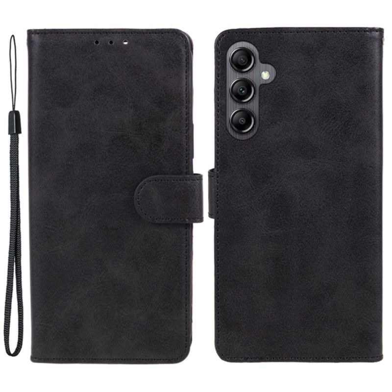 Kožený Kryt Samsung Galaxy A15 5g Styl Z Hladké Kůže S Páskem