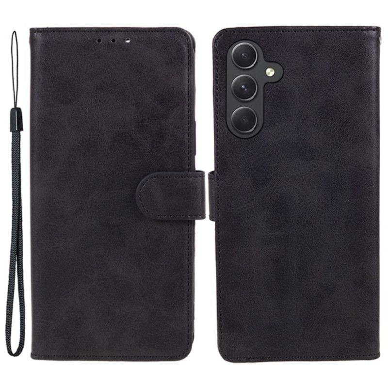 Kožený Kryt Samsung Galaxy A15 5g Styl Z Matné Kůže S Páskem