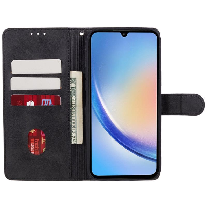 Kožený Kryt Samsung Galaxy A15 5g Styl Z Matné Kůže S Páskem