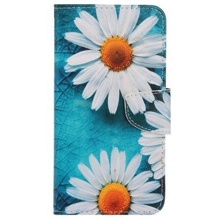 Kožený Kryt Samsung Galaxy A15 5g Řemínek Chryzantéma
