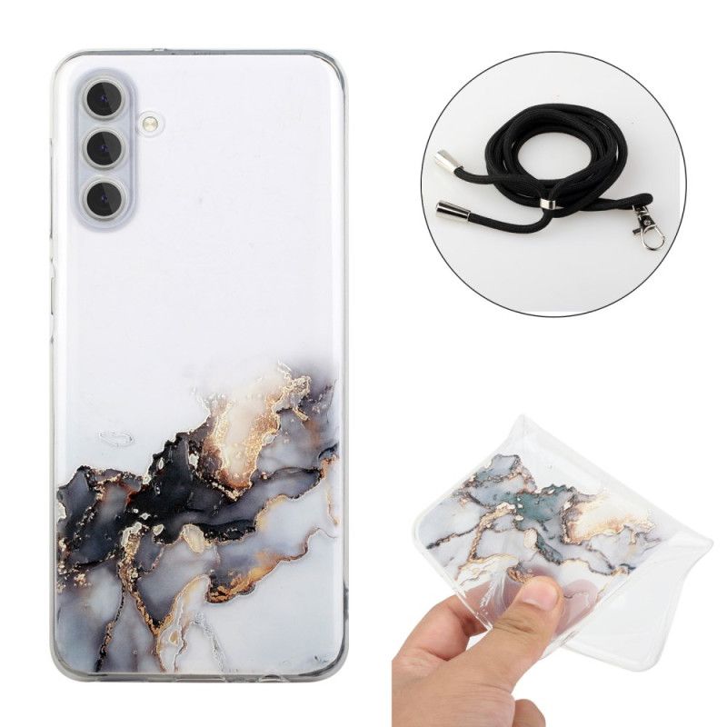 Kryt Na Samsung Galaxy A15 5g Akvarelový Mramorový Kabel
