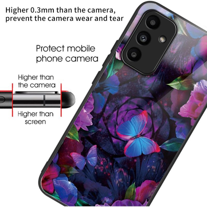 Kryt Samsung Galaxy A15 5g Barevní Motýli Z Tvrzeného Skla