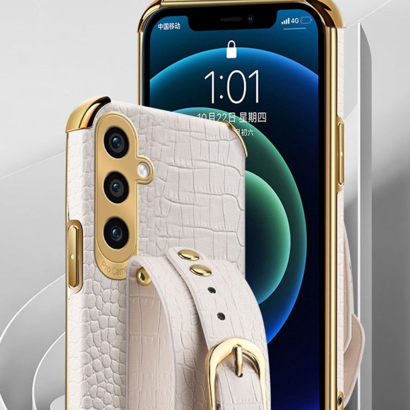 Kryt Samsung Galaxy A15 5g Krokodýlí Styl S Podporou Náramku