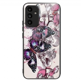 Kryt Samsung Galaxy A15 5g Kryty Na Mobil Fialoví Motýli Z Tvrzeného Skla