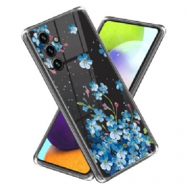 Kryt Samsung Galaxy A15 5g Modré Květy