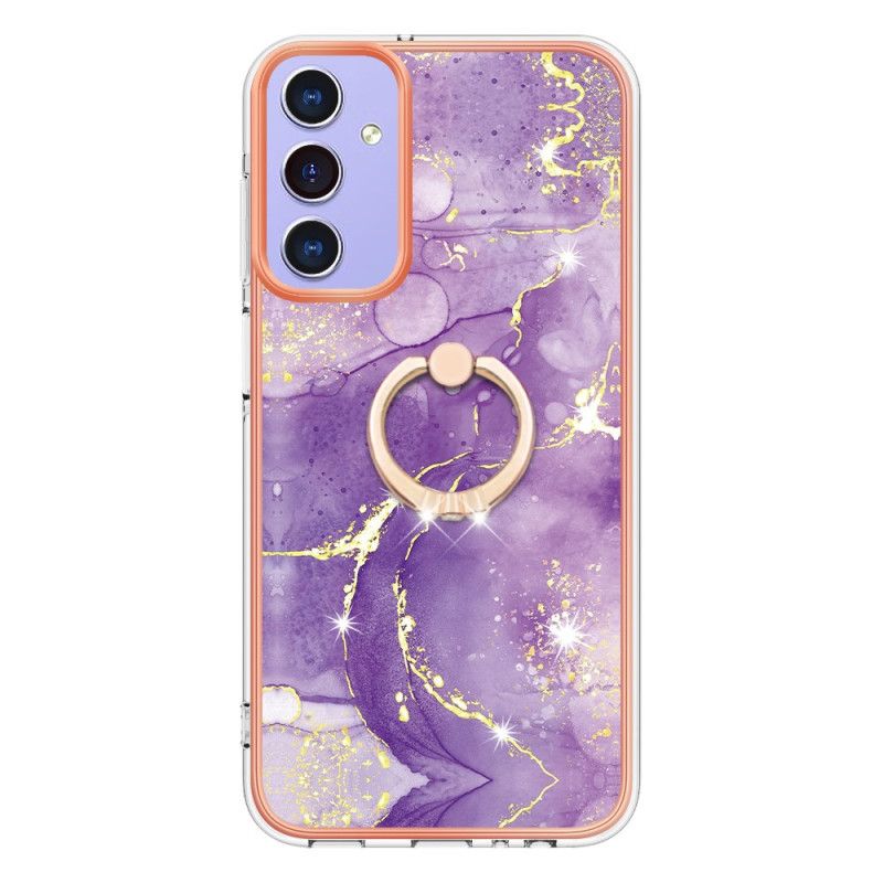 Kryt Samsung Galaxy A15 5g Podpěrný Kroužek Pro Mramorový Efekt