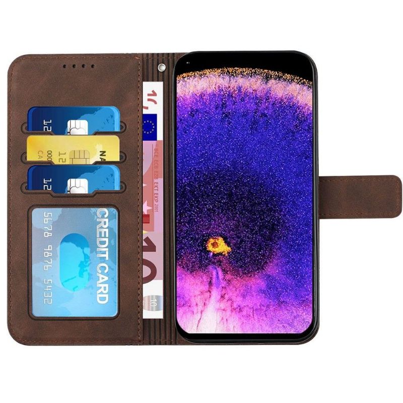 Flipové Pouzdro Na Oppo Find X5 Čáry Úsměvu