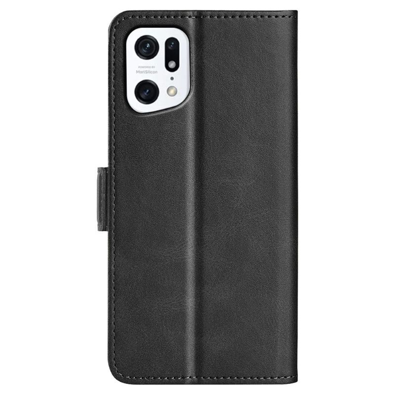 Kožené Pouzdro Folio Na Oppo Find X5 Peněženkové Pouzdro Matný Potah Z Umělé Kůže