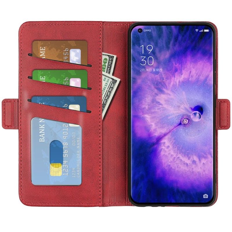Kožené Pouzdro Folio Na Oppo Find X5 Peněženkové Pouzdro Matný Potah Z Umělé Kůže