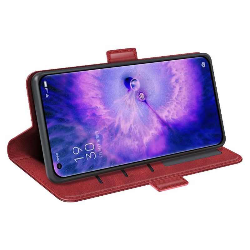 Kožené Pouzdro Folio Na Oppo Find X5 Peněženkové Pouzdro Matný Potah Z Umělé Kůže