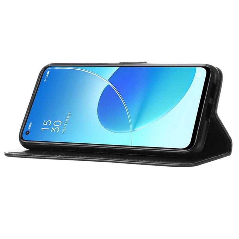 Kožené Pouzdro Na Oppo Find X5 Držák Karet S Motýlím Květem