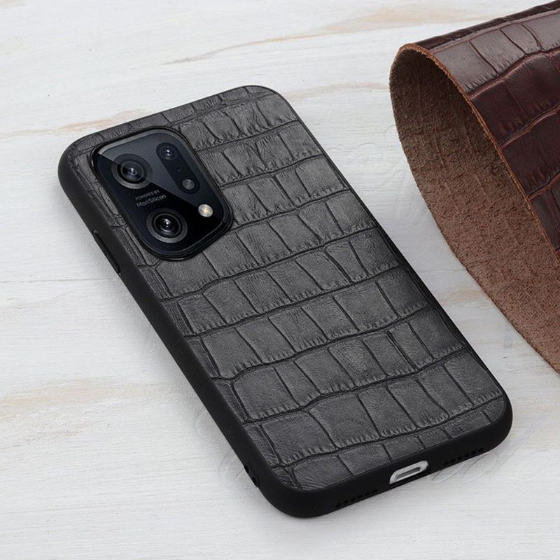 Kryt Na Oppo Find X5 Elegantní Vzhled Croco Skin