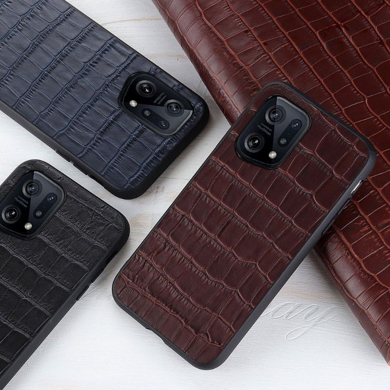 Kryt Na Oppo Find X5 Elegantní Vzhled Croco Skin