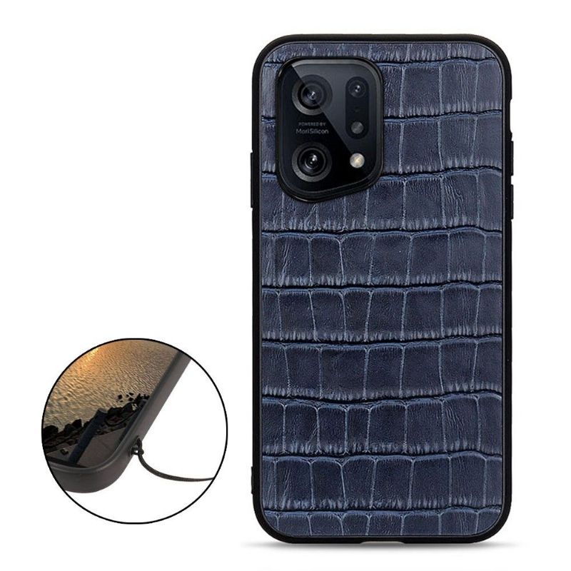 Kryt Na Oppo Find X5 Elegantní Vzhled Croco Skin