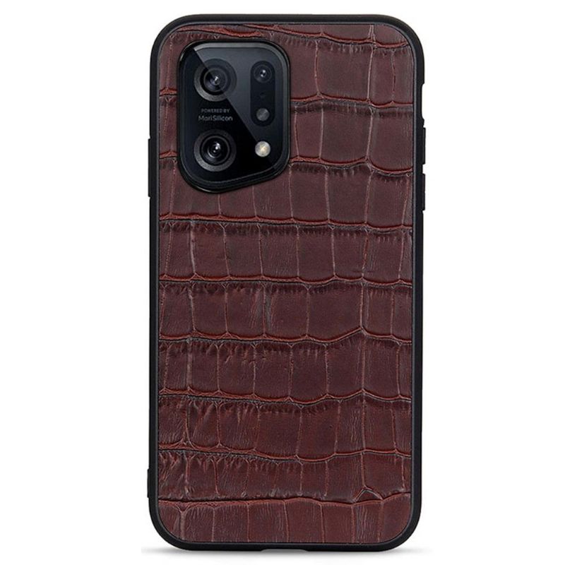 Kryt Na Oppo Find X5 Elegantní Vzhled Croco Skin