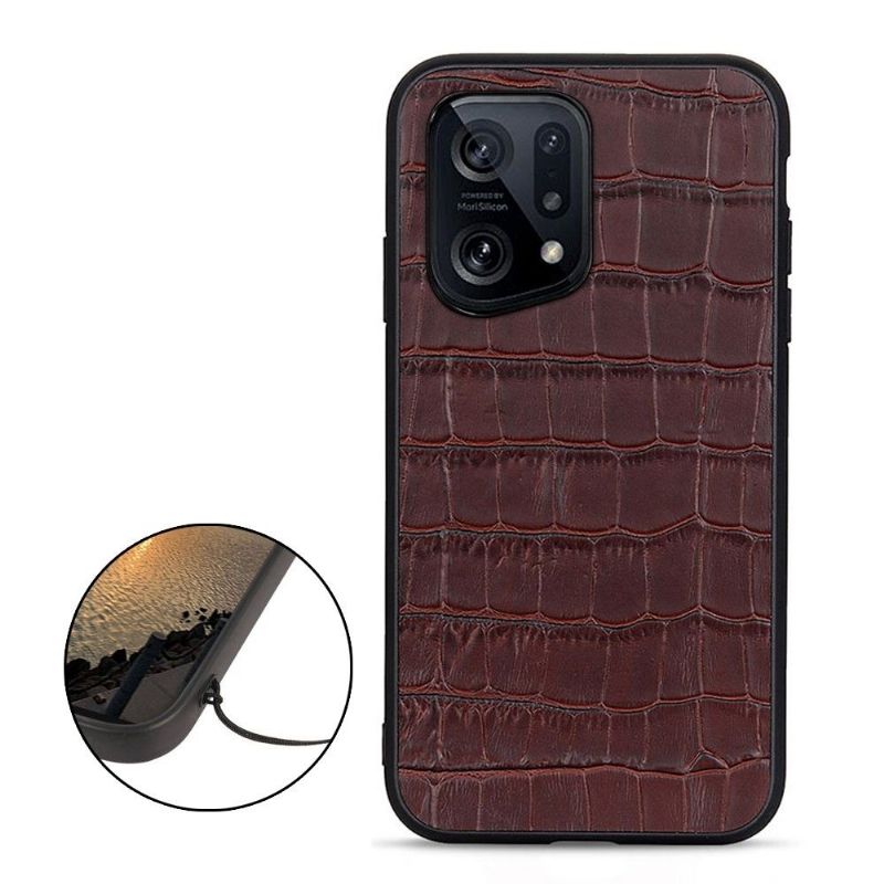 Kryt Na Oppo Find X5 Elegantní Vzhled Croco Skin