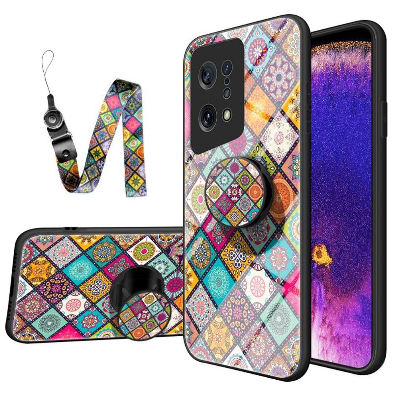 Kryt Na Oppo Find X5 Mandalový Kaleidoskop Se Stojanem