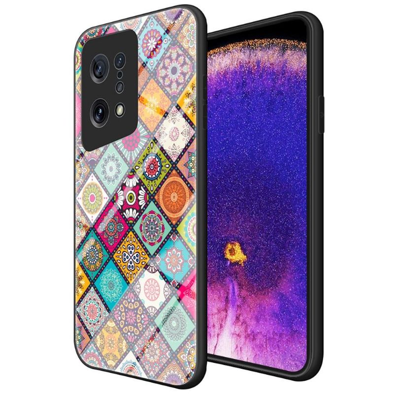 Kryt Na Oppo Find X5 Mandalový Kaleidoskop Se Stojanem