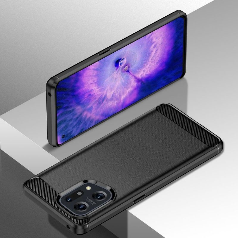 Kryty Na Mobil Na Oppo Find X5 Silikonový Kartáčovaný Efekt