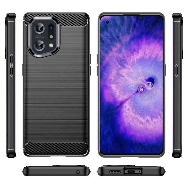 Kryty Na Mobil Na Oppo Find X5 Silikonový Kartáčovaný Efekt