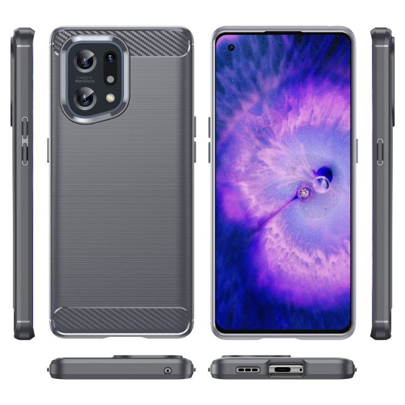 Kryty Na Mobil Na Oppo Find X5 Silikonový Kartáčovaný Efekt