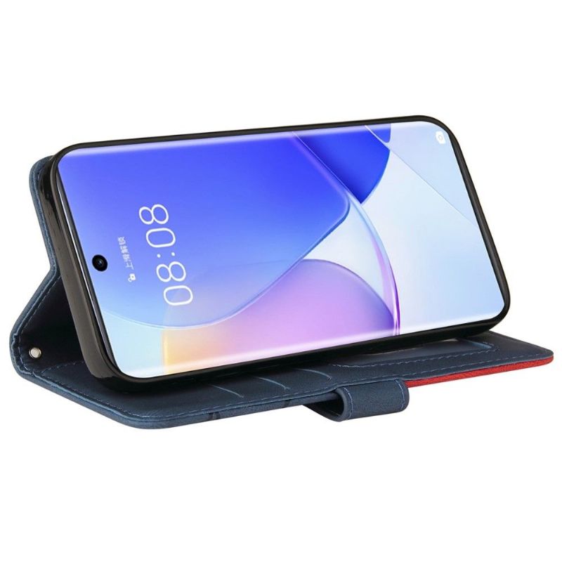 Flipové Pouzdro Na Honor 50 / Huawei Nova 9 Dvoubarevné Umělecké