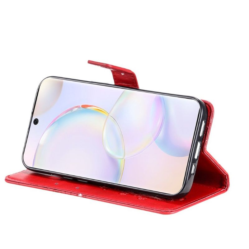 Kožené Pouzdro Na Honor 50 / Huawei Nova 9 Podpora Motýlků Funkcí