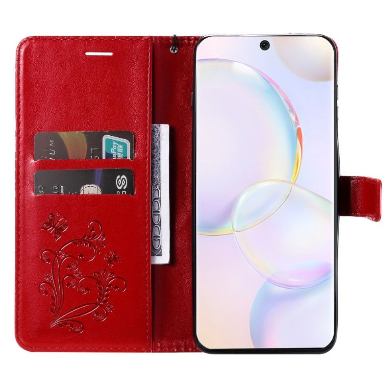 Kožené Pouzdro Na Honor 50 / Huawei Nova 9 Podpora Motýlků Funkcí