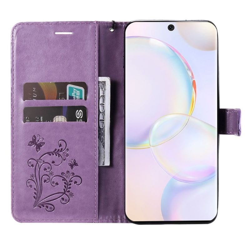 Kožené Pouzdro Na Honor 50 / Huawei Nova 9 Podpora Motýlků Funkcí