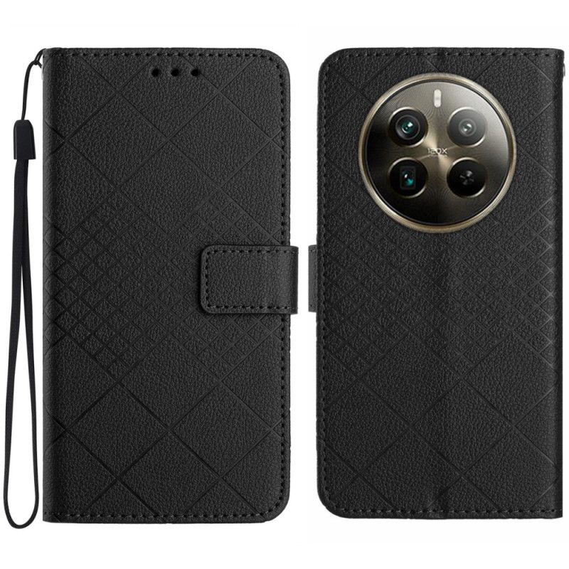 Kožený Kryt Realme 12 Plus 5g Litchi Texture Diamond Design