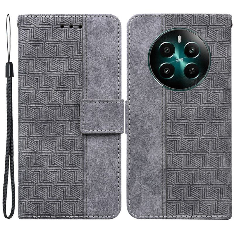 Peněženková Pouzdra Realme 12 Plus 5g Páskový Tkaný Vzor