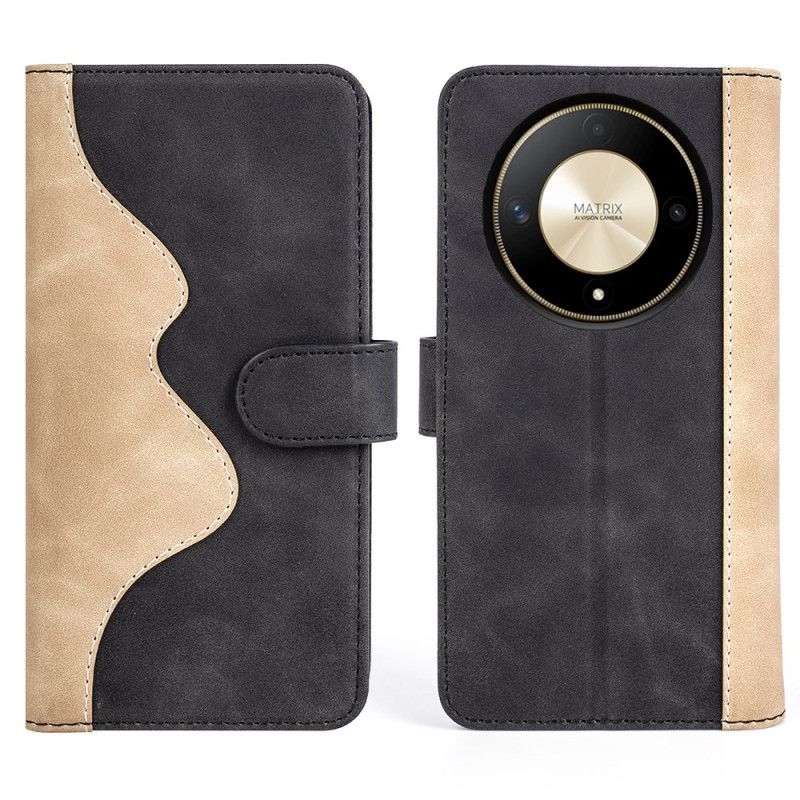 Kožený Kryt Honor X9b / Magic 6 Lite Dvoubarevný Design