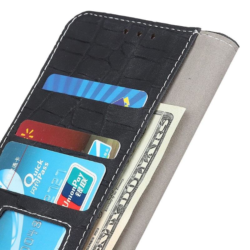 Flipové Pouzdro Na Huawei P Smart 2020 Efekt Imitace Kůže Croc
