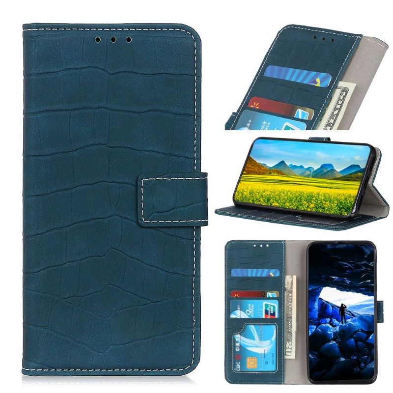 Flipové Pouzdro Na Huawei P Smart 2020 Efekt Imitace Kůže Croc