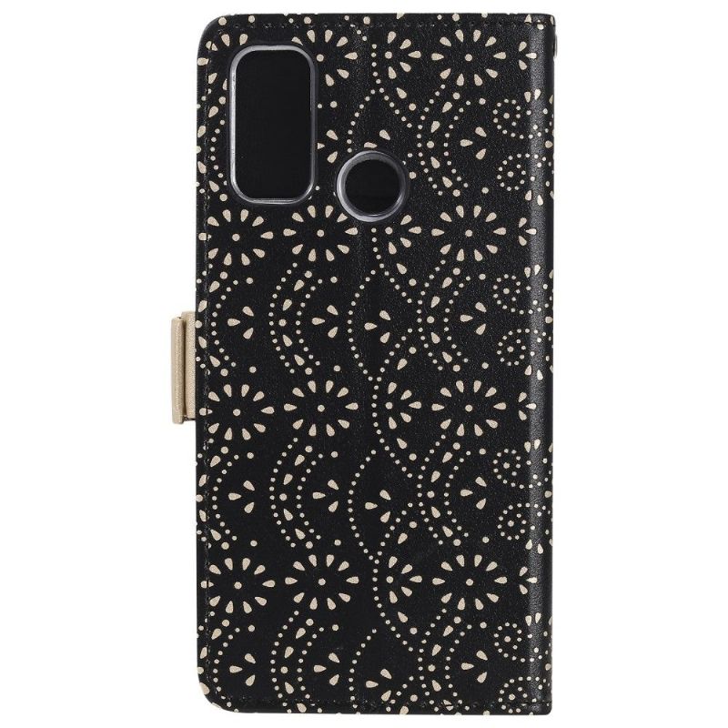 Flipové Pouzdro Na Huawei P Smart 2020 Květinová Krajka