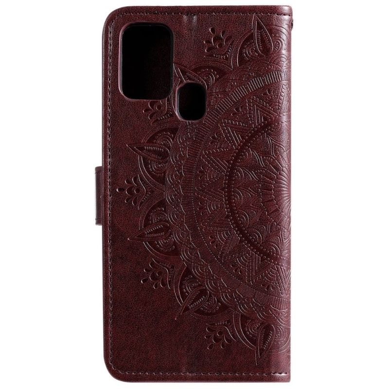 Kožené Pouzdro Na Huawei P Smart 2020 Mandala Sluneční Reliéf