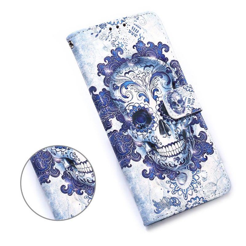 Kožené Pouzdro Na Huawei P Smart 2020 Vzor Calavera
