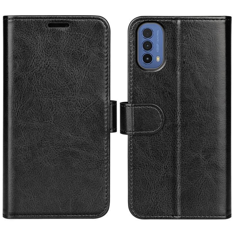 Flipové Pouzdro Na Moto E40 / E30 / E20 Designový Kožený Efekt