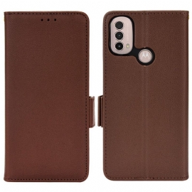 Flipové Pouzdro Na Moto E40 / E30 / E20 Kožené Pouzdro Klapka Double Nové Barvy