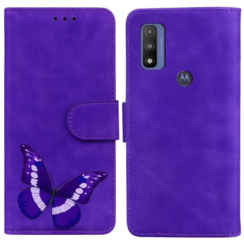 Flipové Pouzdro Na Moto E40 / E30 / E20 Skin-touch Butterfly