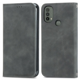 Kryty Na Mobil Na Moto E40 / E30 / E20 Flipové Pouzdro Design Na Dotek Pokožky