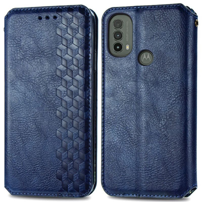 Kryty Na Mobil Na Moto E40 / E30 / E20 Flipové Pouzdro Kožený Efekt Diamond Textura