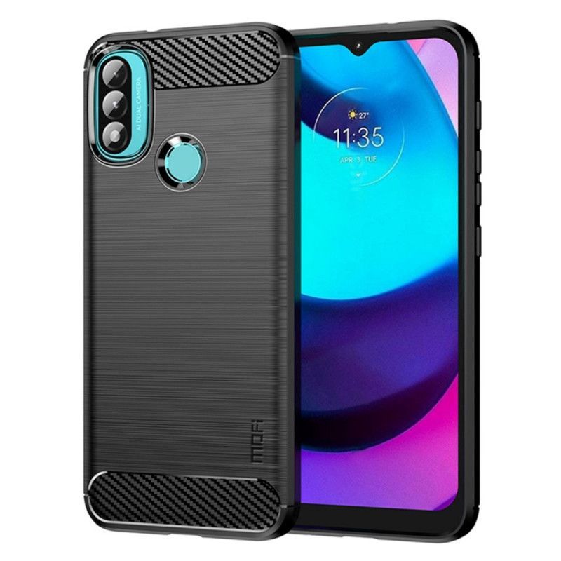 Kryty Na Mobil Na Moto E40 / E30 / E20 Mofi Kartáčované Uhlíkové Vlákno