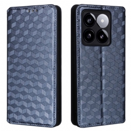 Kožené Pouzdro Folio Xiaomi 14t 3d Kostky
