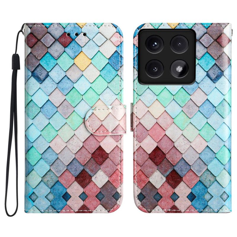 Kožený Kryt Xiaomi 14t Vzor Mřížky