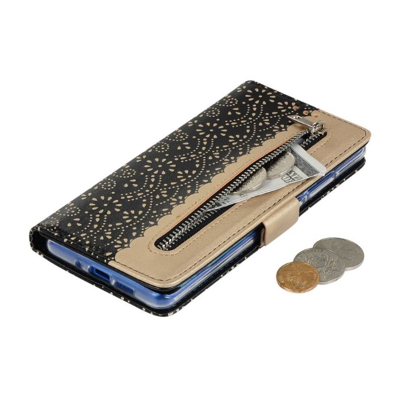 Flipové Pouzdro Na Huawei P30 Pro Květinová Krajka