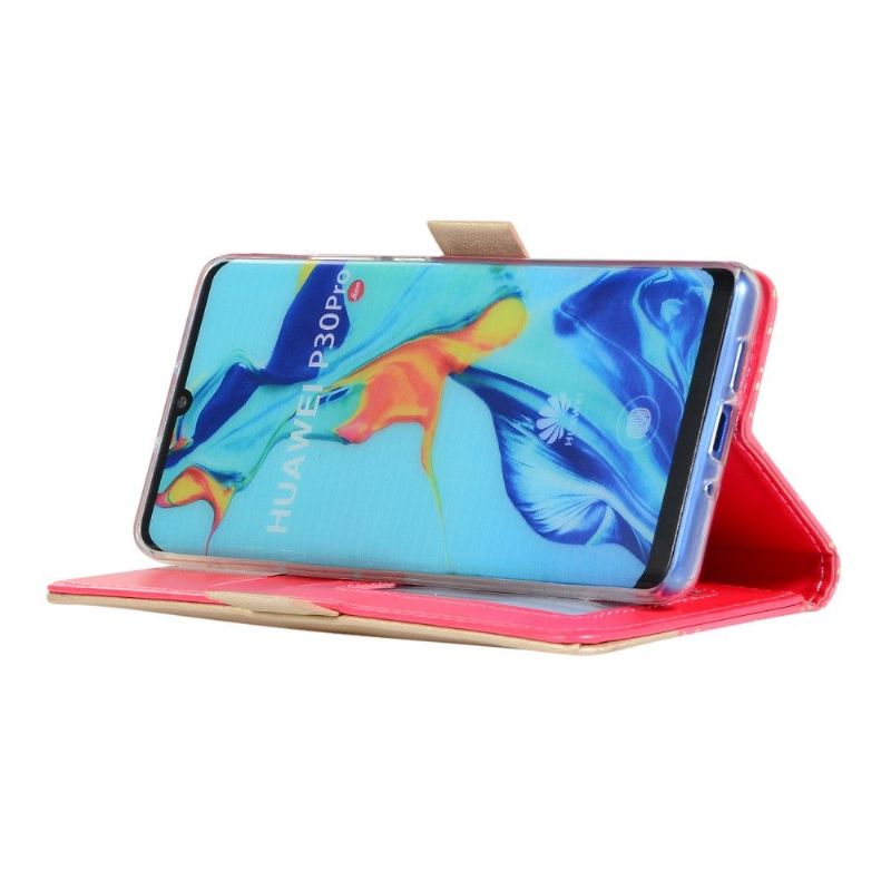 Flipové Pouzdro Na Huawei P30 Pro Květinová Krajka